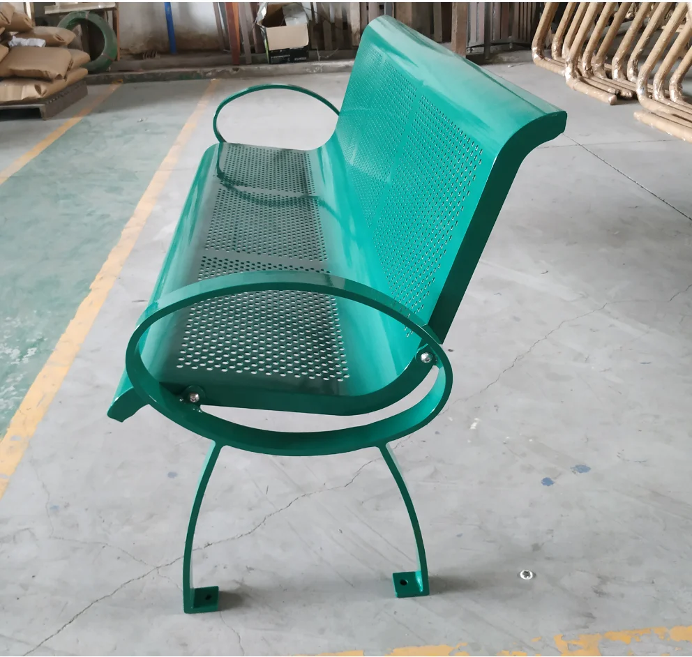 6 feet long weather resistant powder coated steel modern outdoor patio benches seats metal picnic table bench