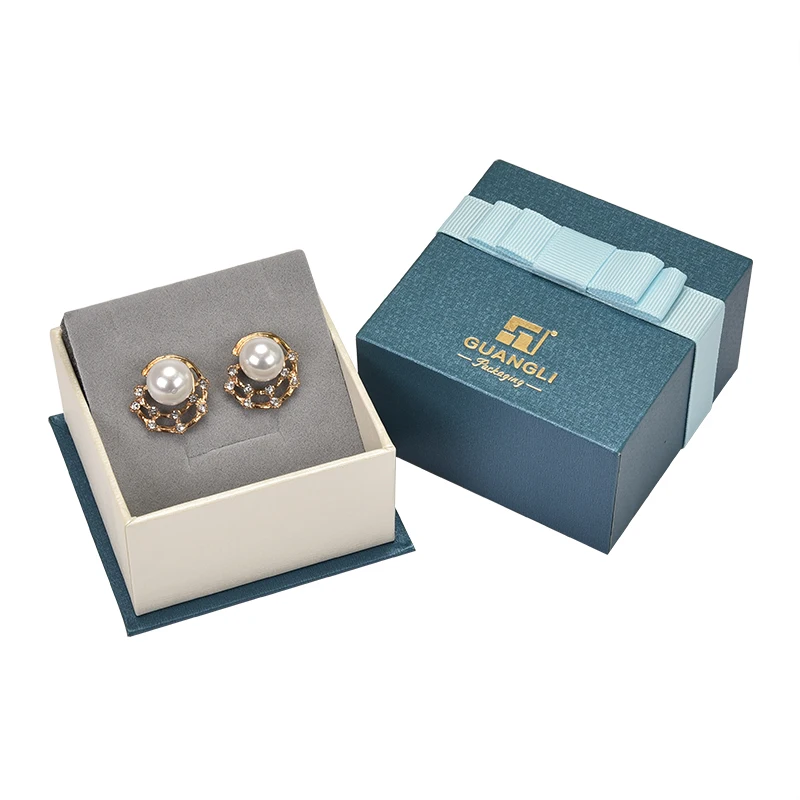 paper boxes for jewelry packing luxury custom ring bracelet necklace bangle paper ribbon jewelry box set customized logo 