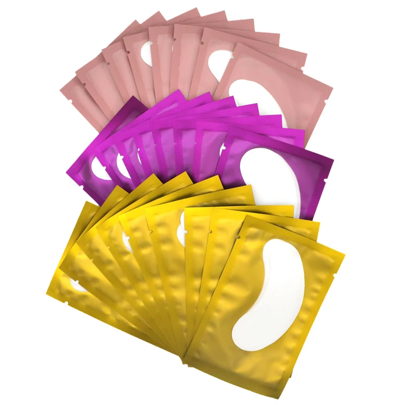 Ultra thin under pad silver eyepads fashion patches gel eyelash extensions eyepatches for extension wholesale free eye patches