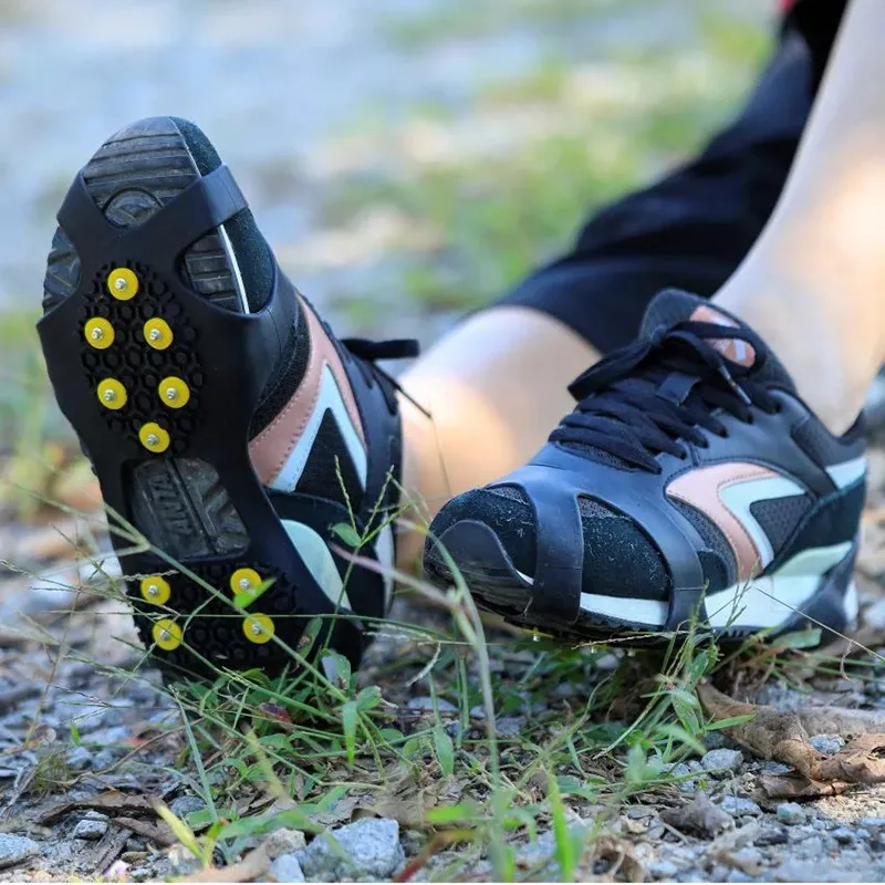 High Quality Winter Safety footwear ice snow grip anti non slip cleat 10 Steel Studs Crampons