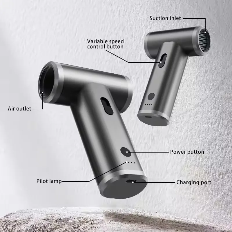 Portable Rechargeable 110,000 Rpm Hair Blower Dryer Set Cordless High Speed Mini Leafless Hair Dryer For Home And Outdoor
