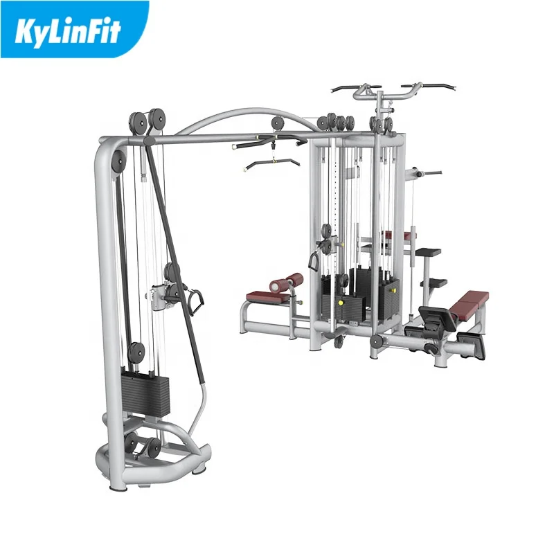 Kylinfit commercial gym equipment multi station hammer 5 station cable fitness cross over