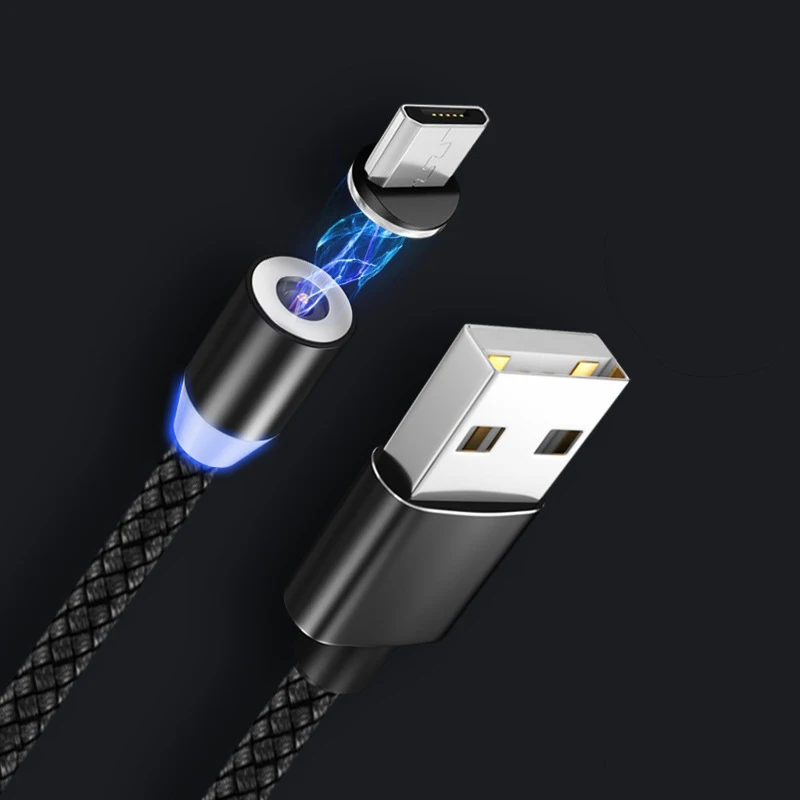 Магнитный зарядный кабель USB Type C для быстрой зарядки магнитный Micro передачи данных шнур мобильного
