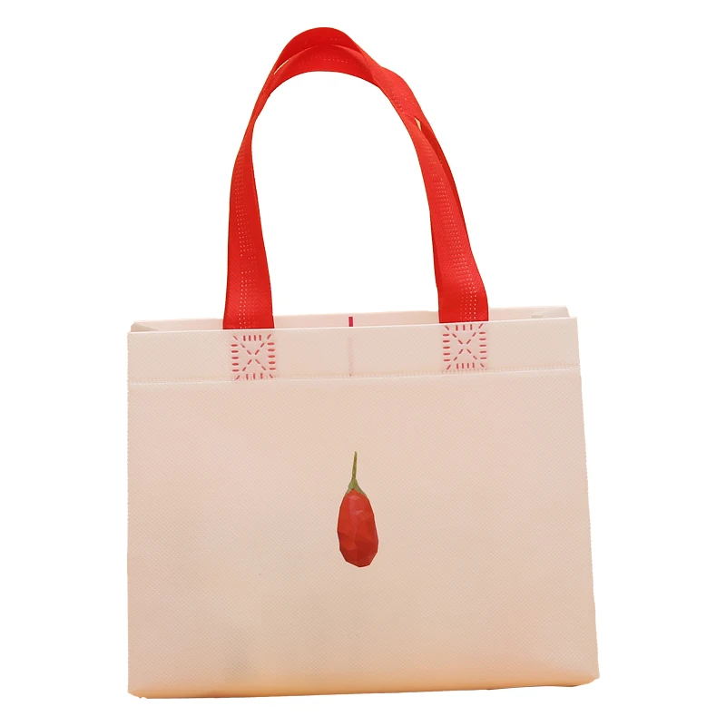 Cheap price ultrasonic sealed pressing pp bag non woven laminated tote promotional pla non wove gift christmas bag print