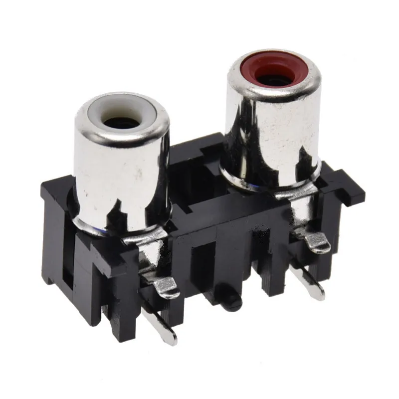 RCA Socket Audio Interface AV Lotus Socket AV2-5 2-Hole Socket White Red