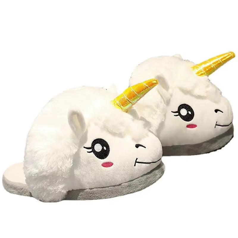 Dropshipping Winter new home women slides,warm fluffy  sexy slipper,Unicorn sneaker slippers