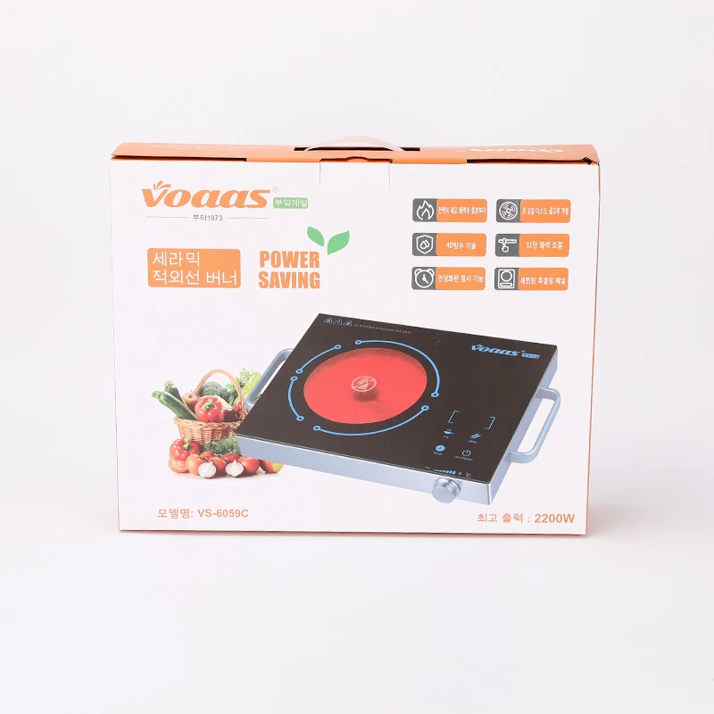 Hot sale 2200w single burner multifunctional  glass electric ceramic stove