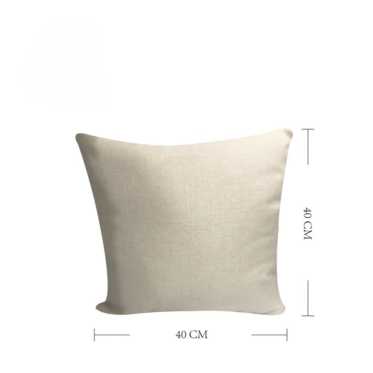 Comfortable Blank Sublimation Linen Pillow Case Custom Cushion Cover