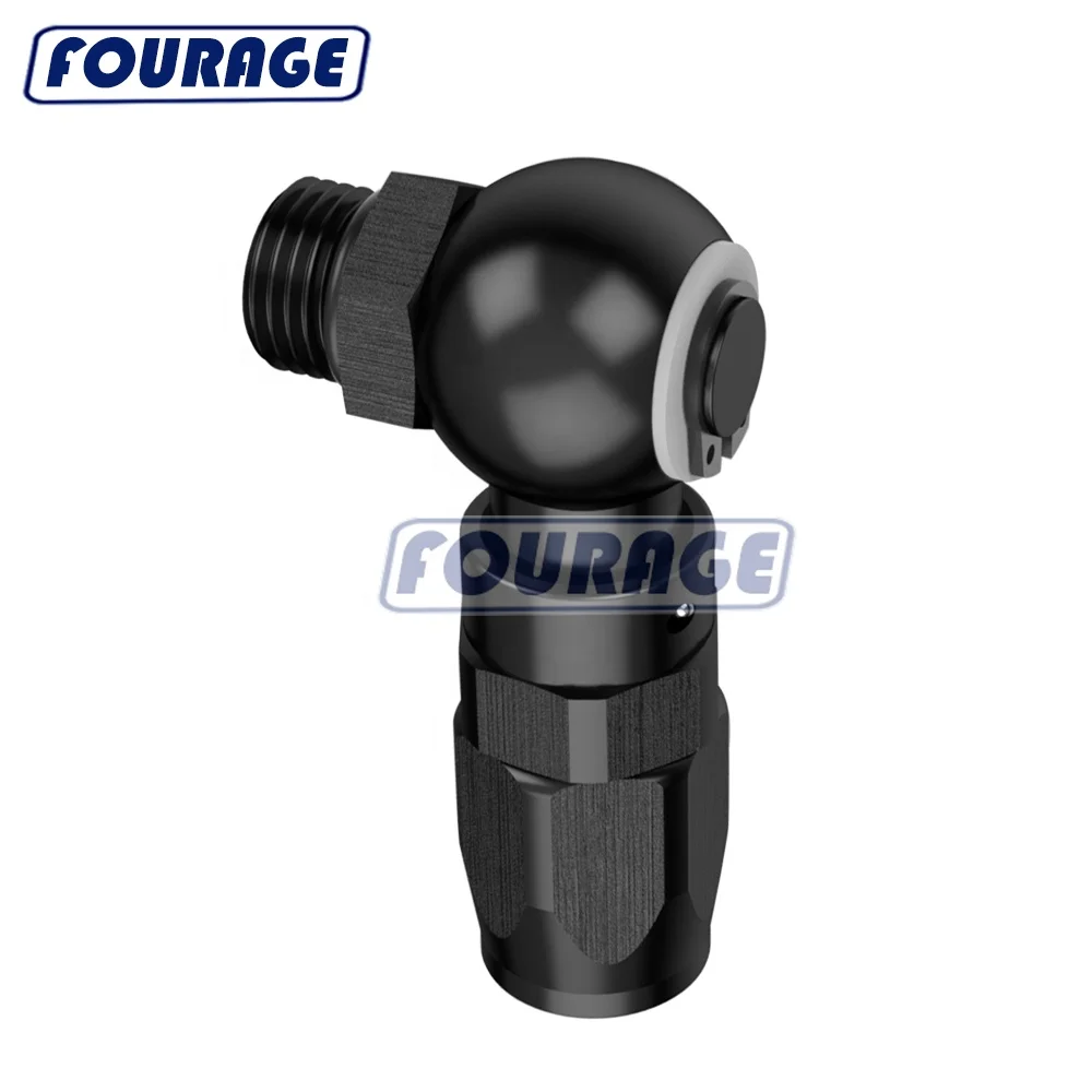 Fourage Automotive Racing Parts Straight Aluminum AN4 - AN16 Adapter Fit for Rubber Hose AN Banjo Fitting