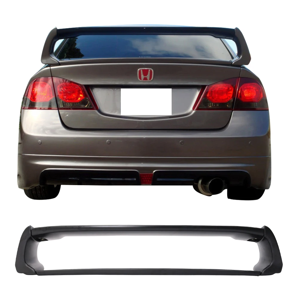 Неокрашенный спойлер заднего багажника ABS Mugen RR для Honda Civic 2006-2011 4Dr