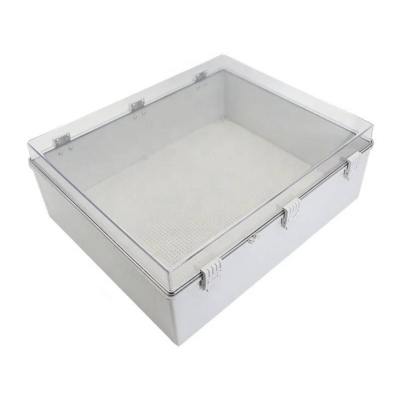 IP66 waterproof electrical wire box abs junction box PC plastic hasp enclosure switch box with Clear Lid