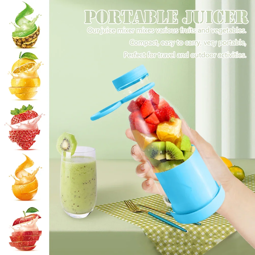Portable Blender Juicer Bottle Mixer Electric USB Charge Mini Fruit Milk Mixers Juicer Cup Blender Milkshake Juice Maker Machine
