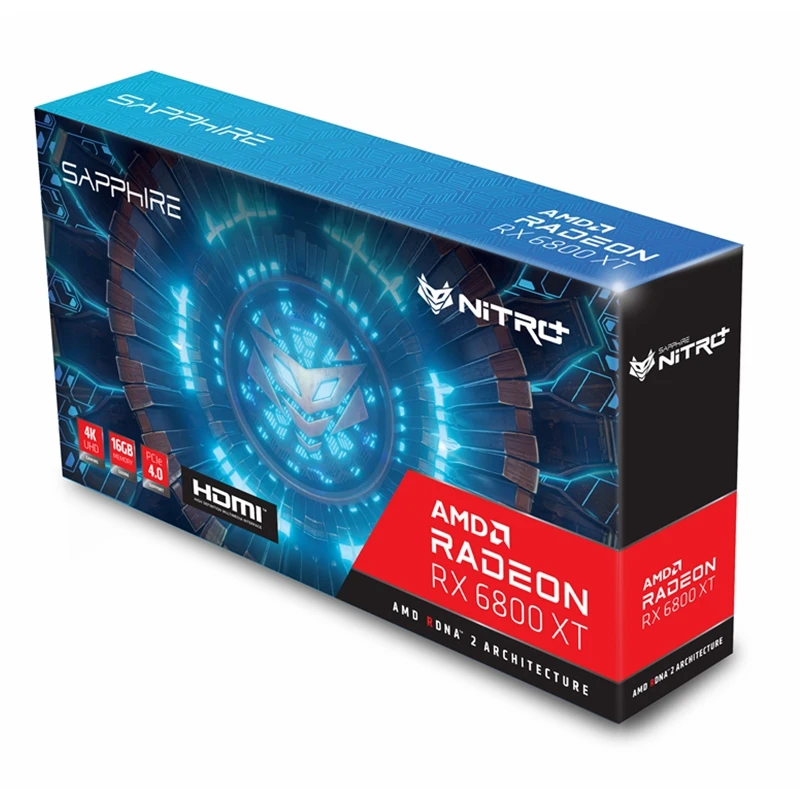 Sapphire 6800xt Nitro GPU desktop Graphics Card 256bit Triple Fans 6800 6800xt 6900xt Video Cards