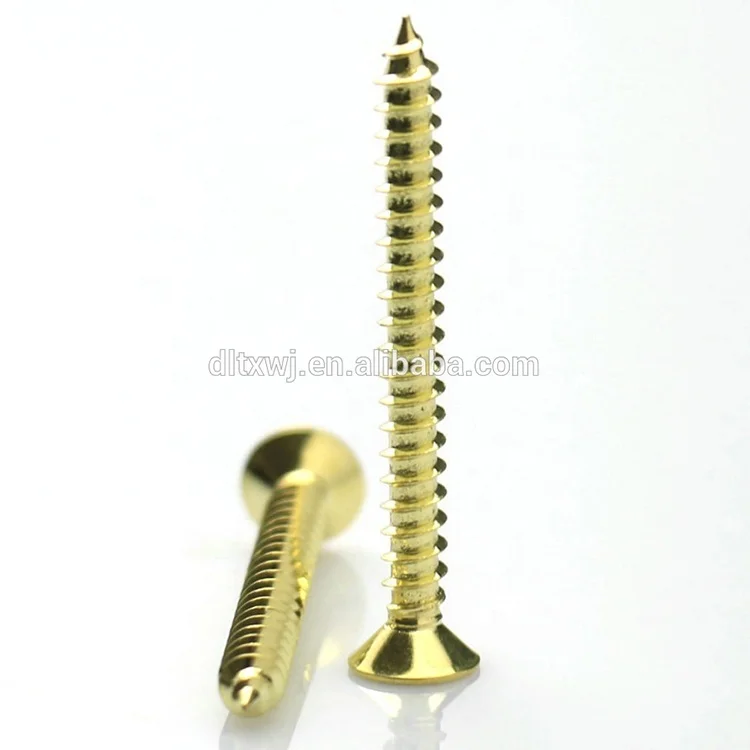 Gold Phillips Flat/Countersunk Head Self Tapping Drywall Roofing Wood Screws