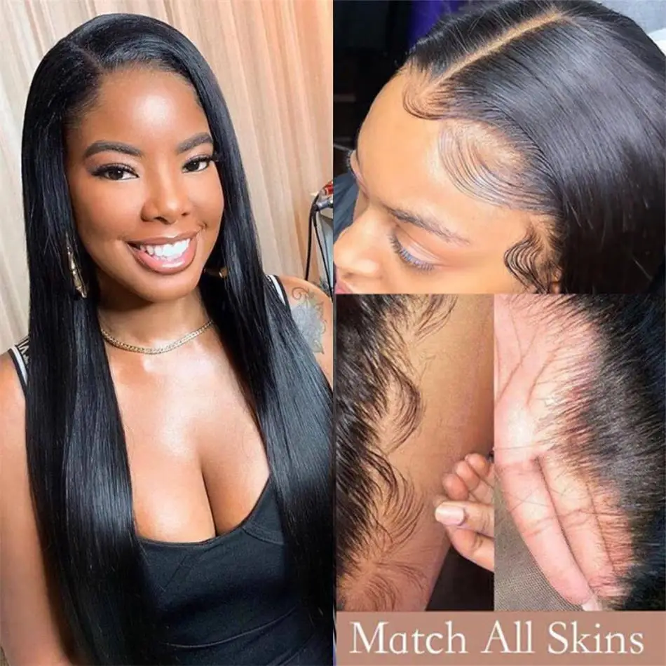 Cheap Wholesale Brazilian 100% Human Hair HD Transparent full lace 360 4x4 Lace front glueless Ombre Brown Wigs For Black Women