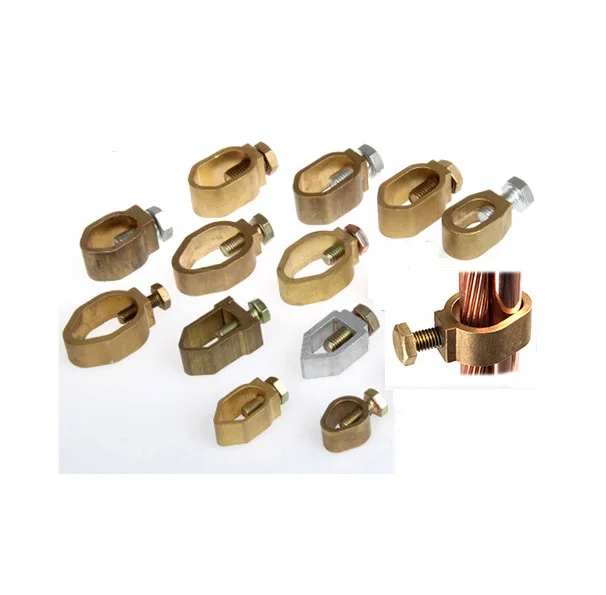 Tape rod clamp for lightning protection