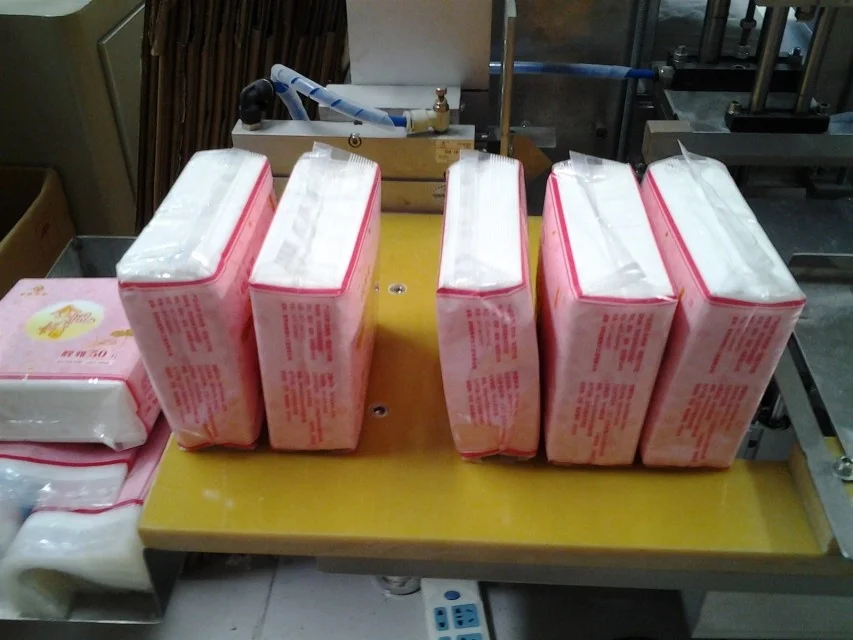 Semi auto napkin tissue paper bag sealing machine