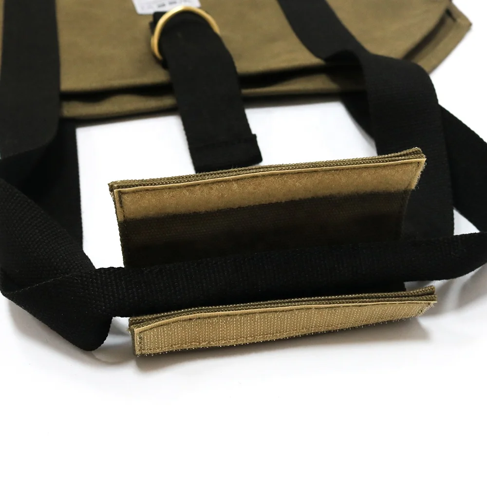 
Custom Canvas Firewood Bag Log Carrier Bag With Hook And Loop 