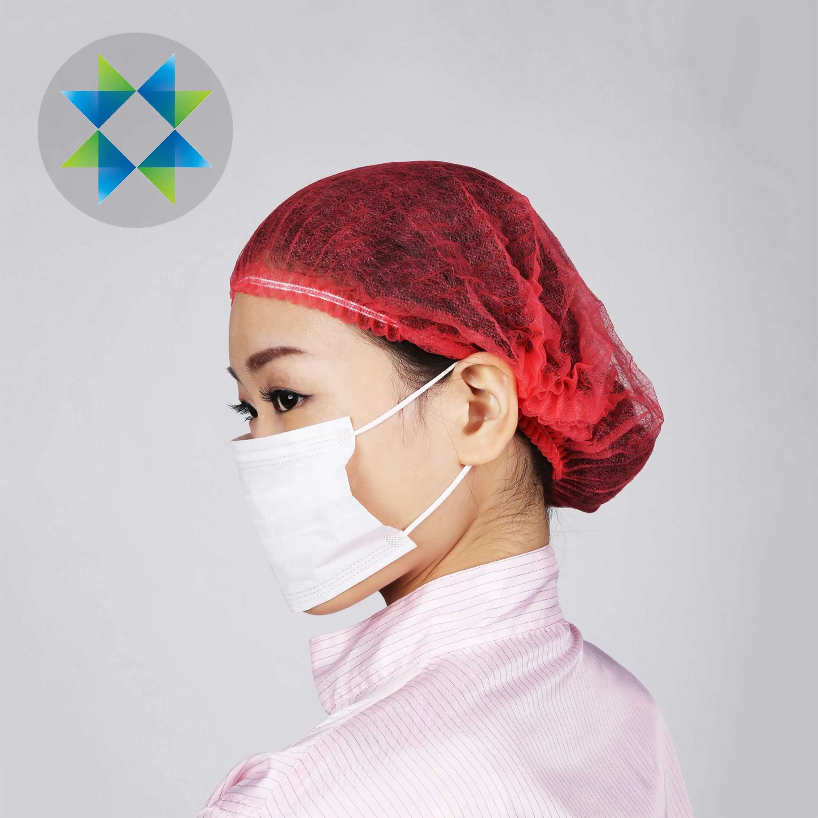 SKPURE whole sale high quality disposable non-woven Bouffant hair net cap