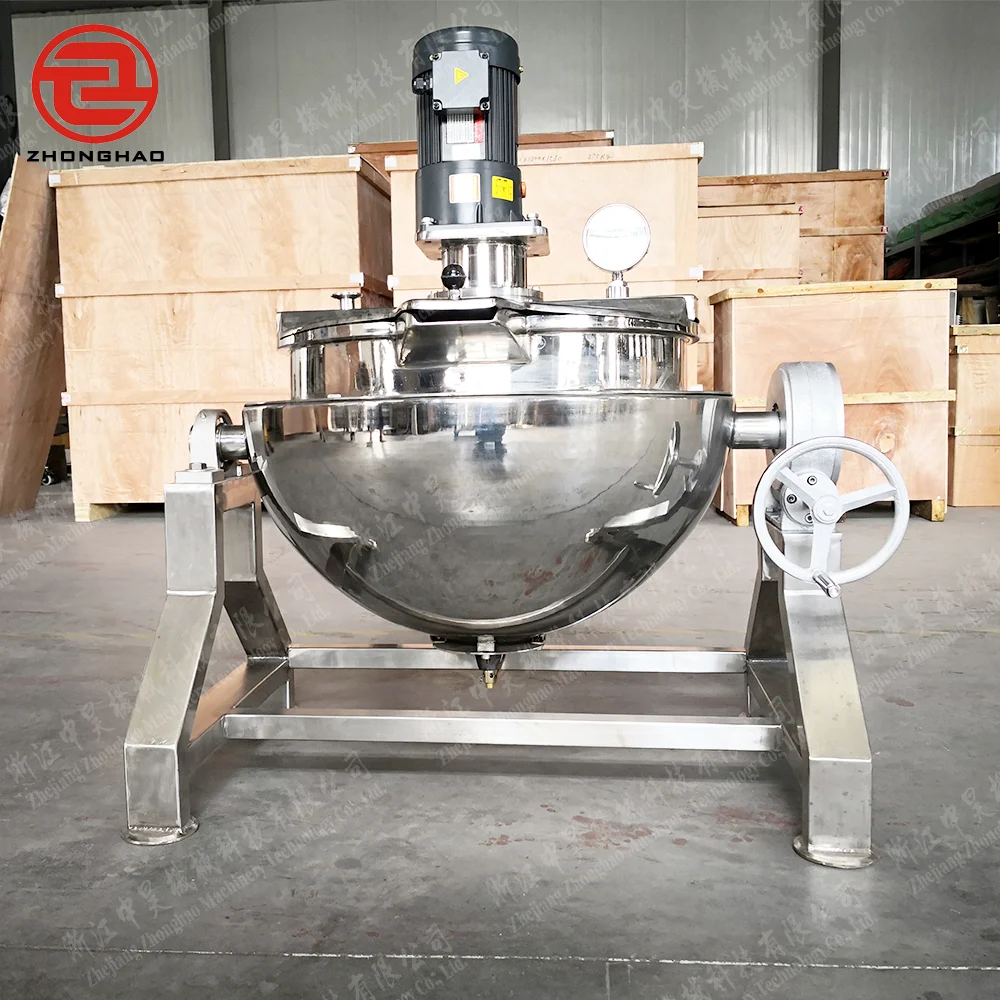 Factory Price Stainless steel Electric Heating Jacketed Cooking Kettle Fruit Jam Making Machine Jacketed Kettle with Agitator