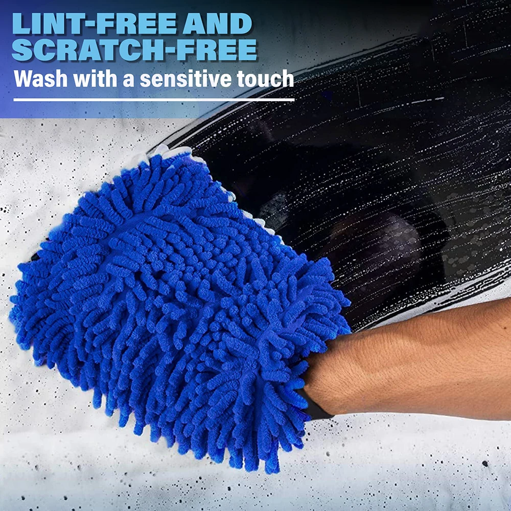 Premium Car Wash Mitt Cleaning Drying Mitts Microfiber Car Wash Mitt for Cars