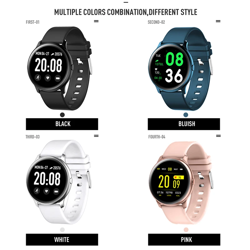 
KW19 Smart watch Women Heart rate monitor Multi-Languages IP67 Waterproof Men Sport Watch Fitness Tracker For Android IOS 