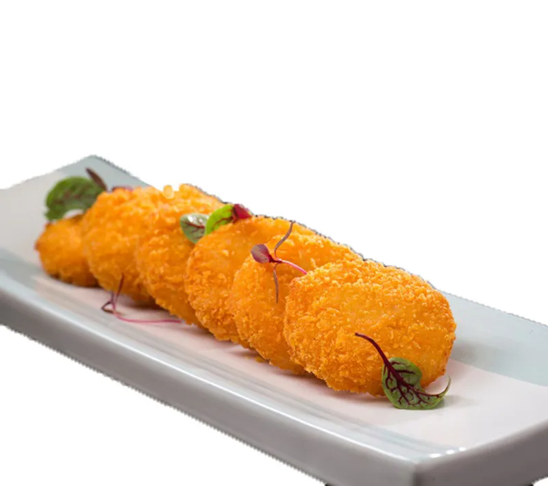 Shandong Ocean Village Food Hot Sale Crumbed Squid Cake Breaded Calamari Cake For Convenient Breakfast