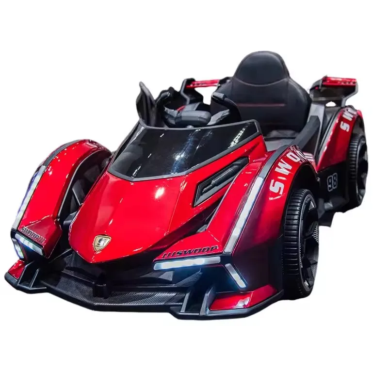 Детская игрушечная машинка для катания на электрическом картете, детский пульт дистанционного управления с Bluetooth, Музыкальный Электрический четырехколесный Детский электромобиль