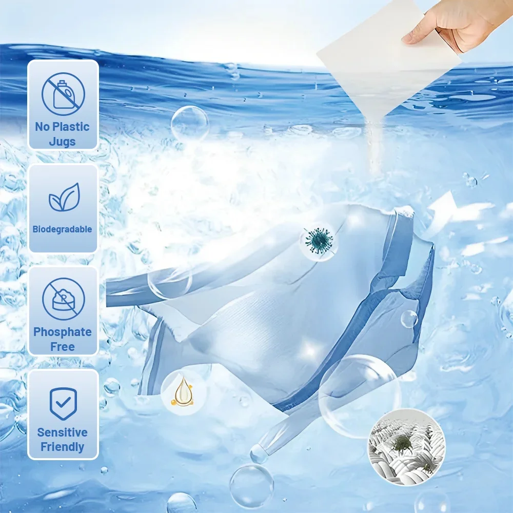 Laundry Tablets Concentrated Washing Powder Underwear Detergent Sheet Laundry Bubble Paper Clothing Cleaning Products