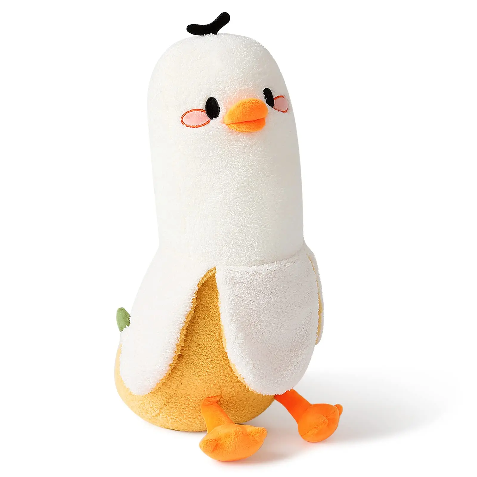 2024 New Creative Funny Kids Soft Banana Duck Stuffed Animal Plush Toy Baby Cute Cartoon Sleeping Pillow Toy