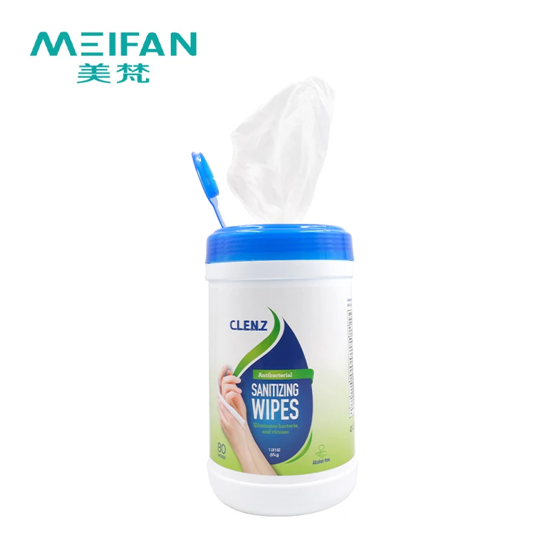 Custom Antibacterial and  Travel 75% Alcohol Disinfecting Wipes