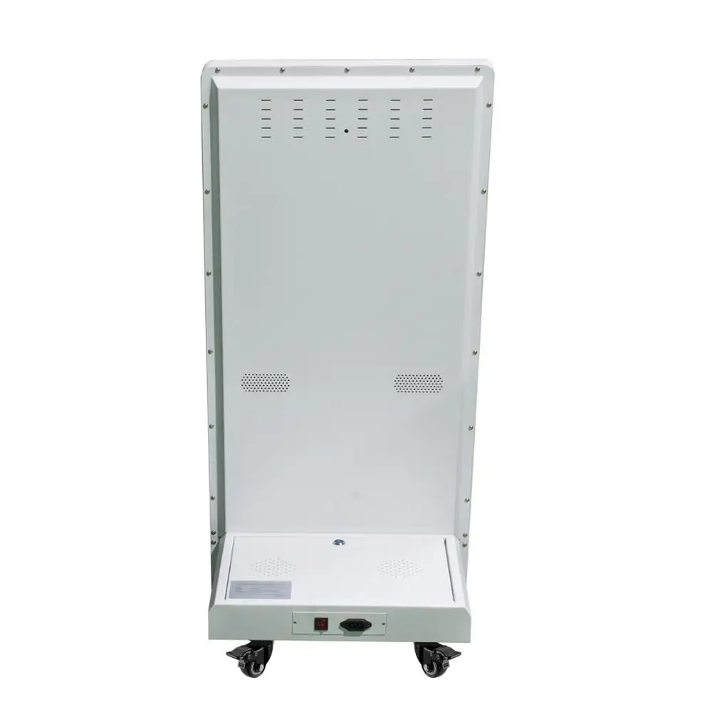 
Movable LCD advertising players digital signage and displays touch screen totem with universal wheels 