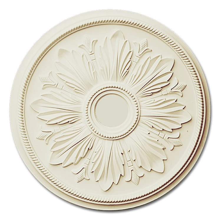 2022 hot selling the latest home decoration PU molding is safe and environmentally friendly Polyurethane ceiling medallion