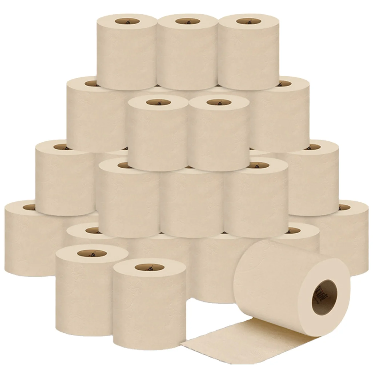 High Performance Water Soluble Non-polluting Degradable Bamboo Pulp Toilet Paper roll Wholesale 3 ply