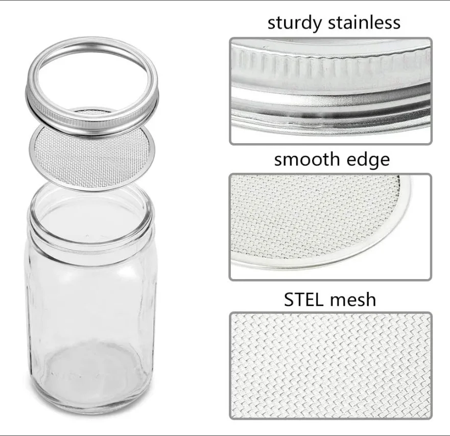 Yongli J-05 Sourdough Starter Jar Sourdough Starter Kit with 2 Part Metal Lid Sour dough Crock Bread Baking