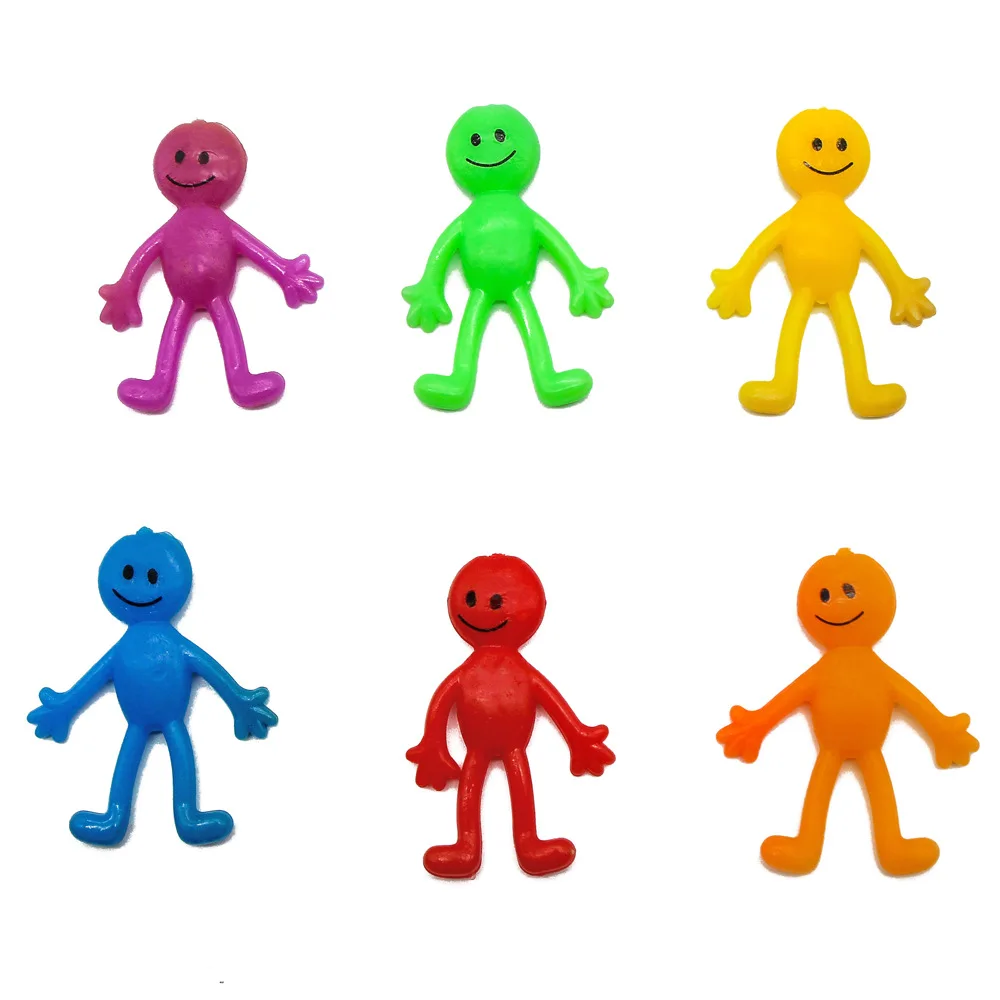 Hot Selling TPR Soft Rubber Figurines Smiling Faces Stretchable Office Decorations Fidget Squeeze Stress toys