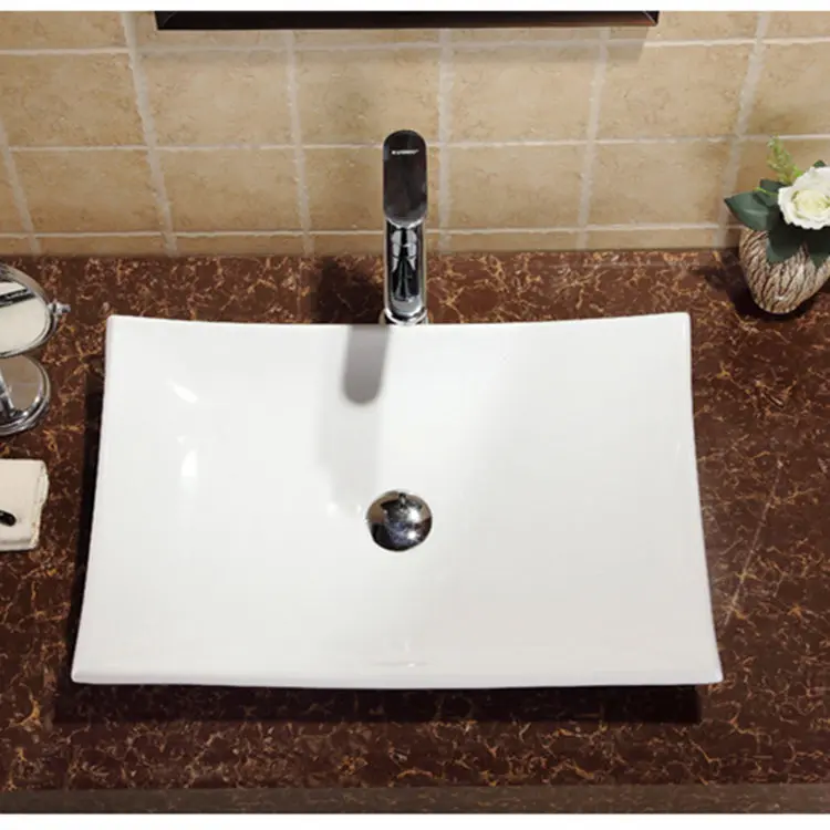 Chaozhou wash face basin porcelain trough sink for bathroom