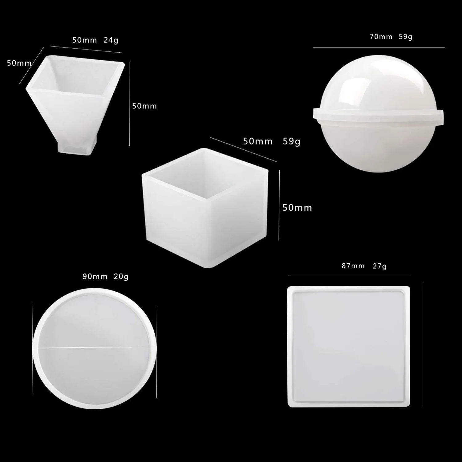 Manufacturer High Quality Resin Jewelry Moldes Silicona Para Resina Epoxi Resin Dried Flower Carton Silicone Molds Craft Moulds