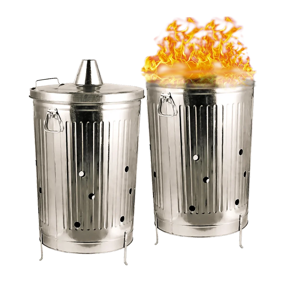 Домашний сад сжигание листьев пищевые отходы мусор мусоросжигатель металлический стальной контейнер для сжигания бумаги