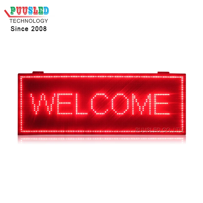 outdoor waterproof electronic led display p10 mono color advertising led display p10 outdoor led message display