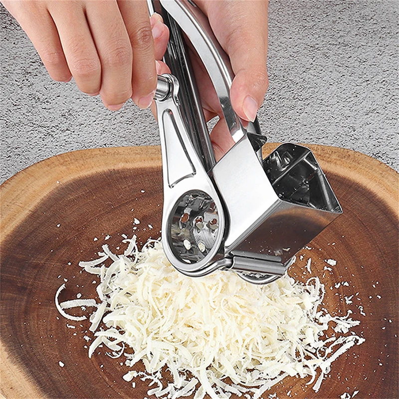 Hot Sale Stainless Steel Rotary Grater Handheld Rotating Cheese Grater for Grating Hard Cheese Chocolate carrot Kitchen Tool