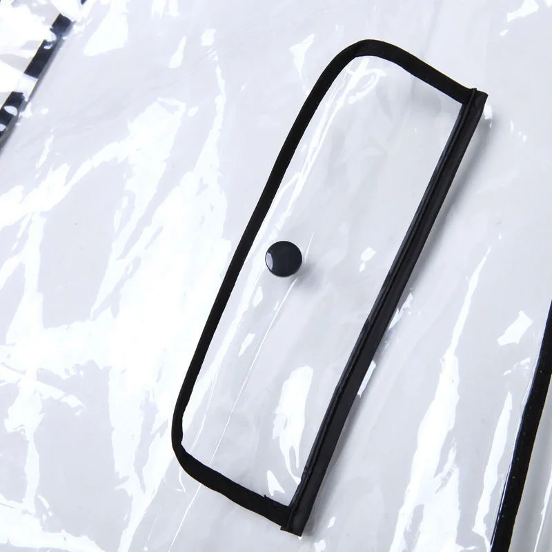 Customized Logo Available Colorful Hem Trim Waterproof Clear EVA Kids Raincoat