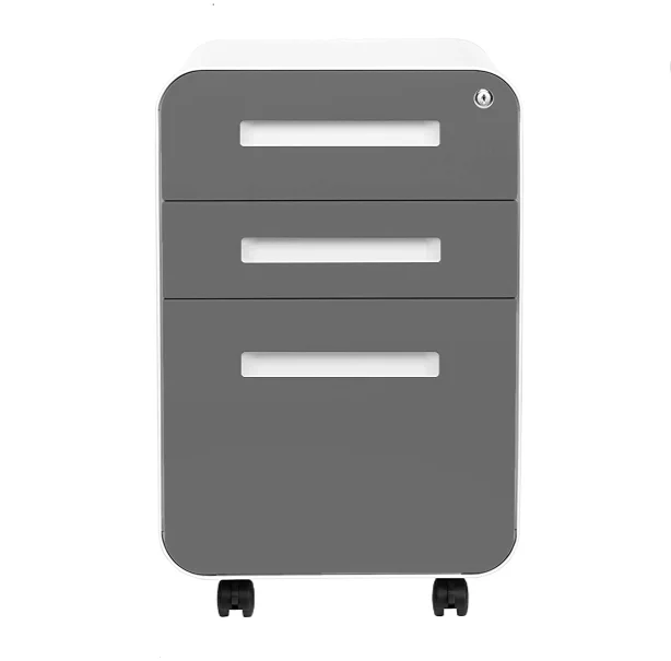 Office furniture metal cabinet steel storage mobile pedestal 3 drawer mobile cabinet