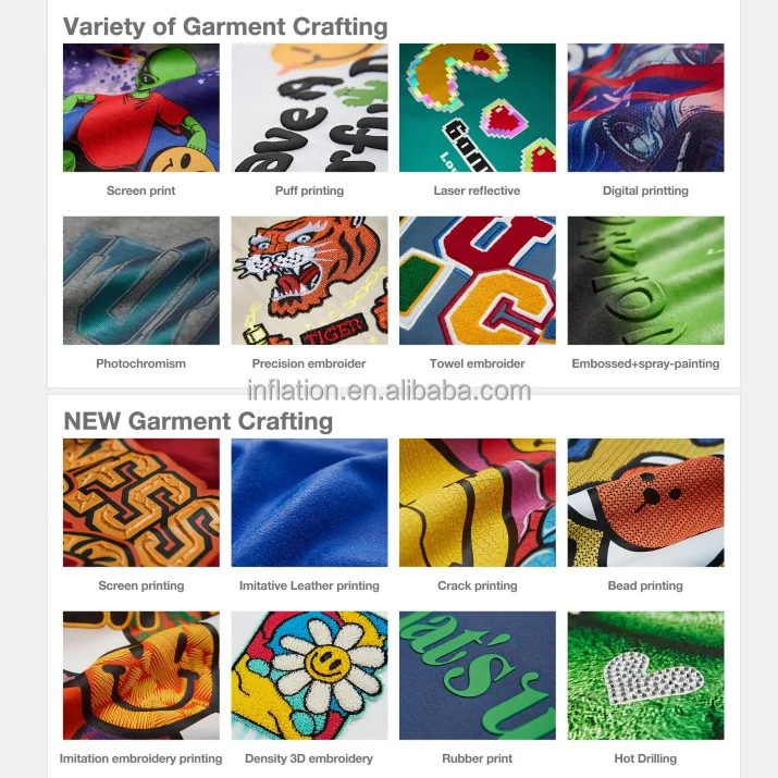 INFLATION Gradient Printed T shirt Men custom tshirt hang tag logo transfer printing t shirt for men