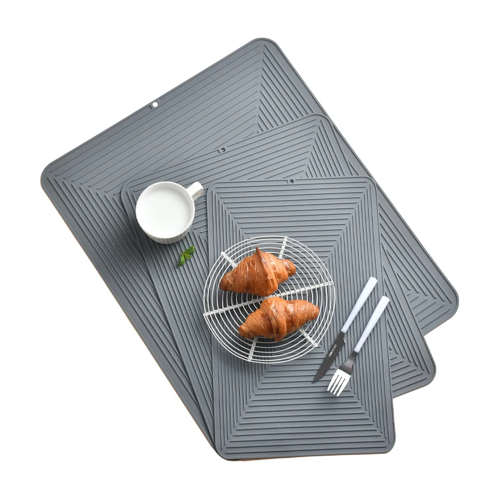 Modern round Silicone Placemat Eco-Friendly and Washable Baby and Dining Table Pad Portable 3mm Thickness Mat