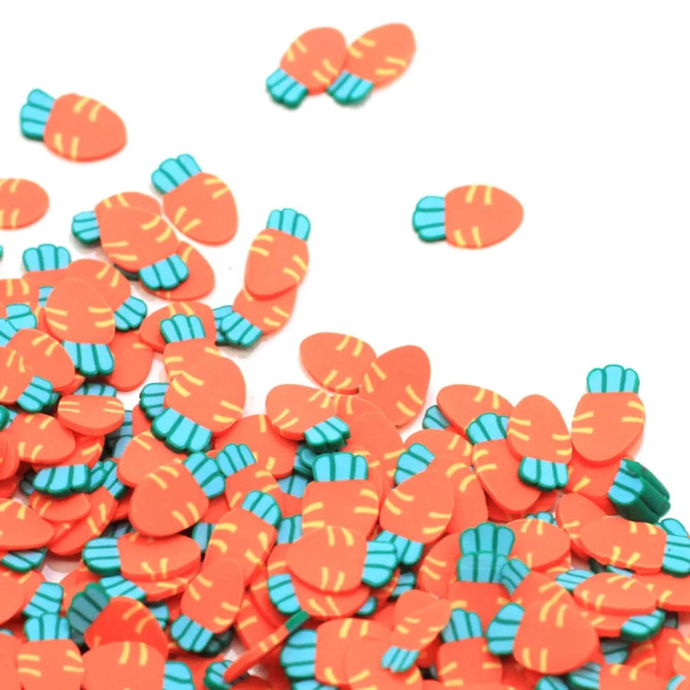 
Carrot Vegetables Shape Polymer Clay Sprinkle For Phone Decoration Scrapbook Shaker Card DIY Slime Filler 