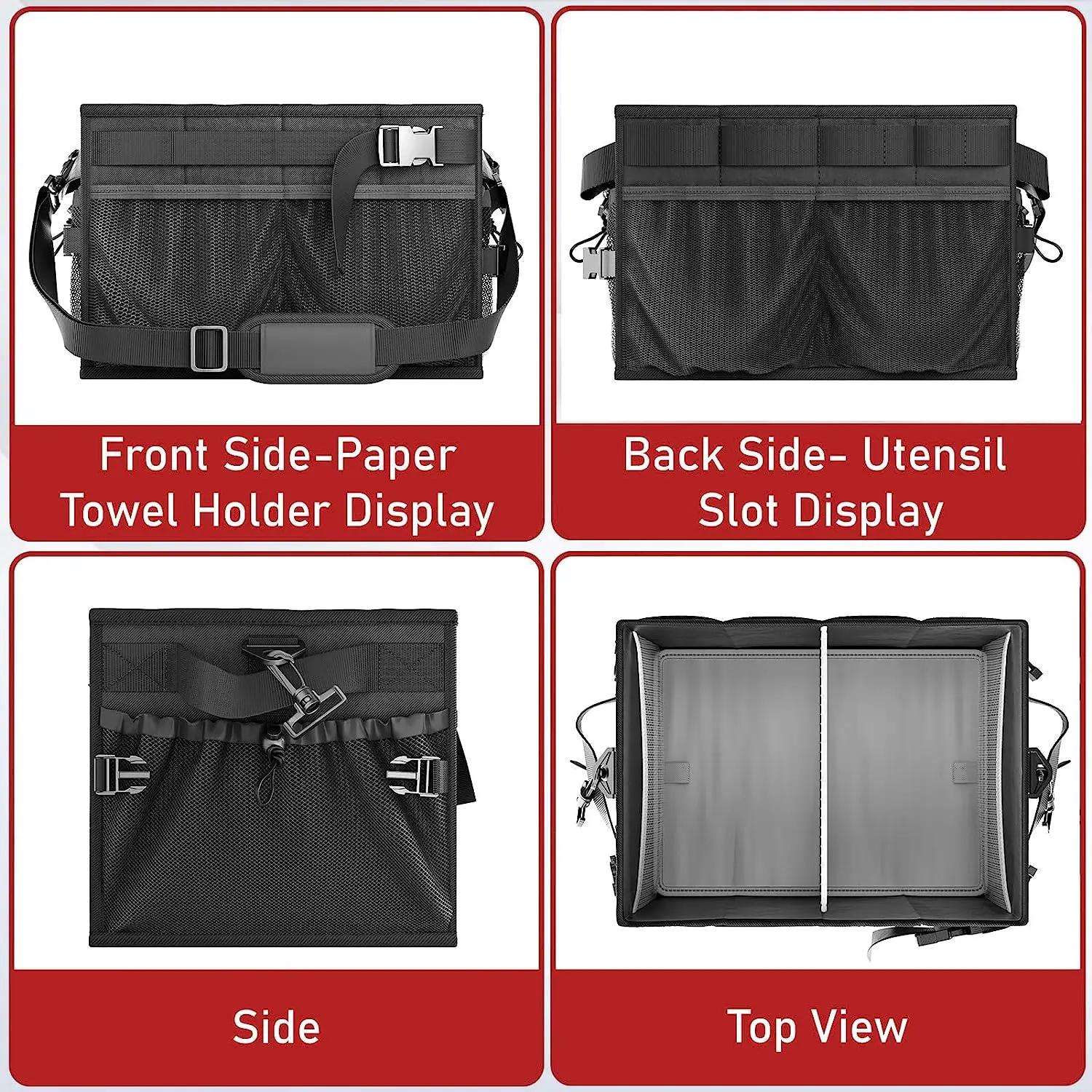 2023 Custom Multi-function Waterproof Organizer Picnic Accessories Basket Bags BBQ Tools Camping Equipment