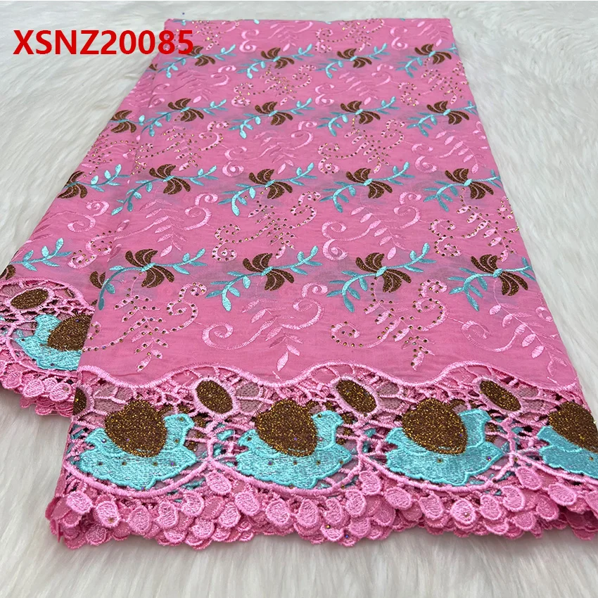 Material Rhinestone swiss cotton fabric For Sewing Men Wedding Party Dresses