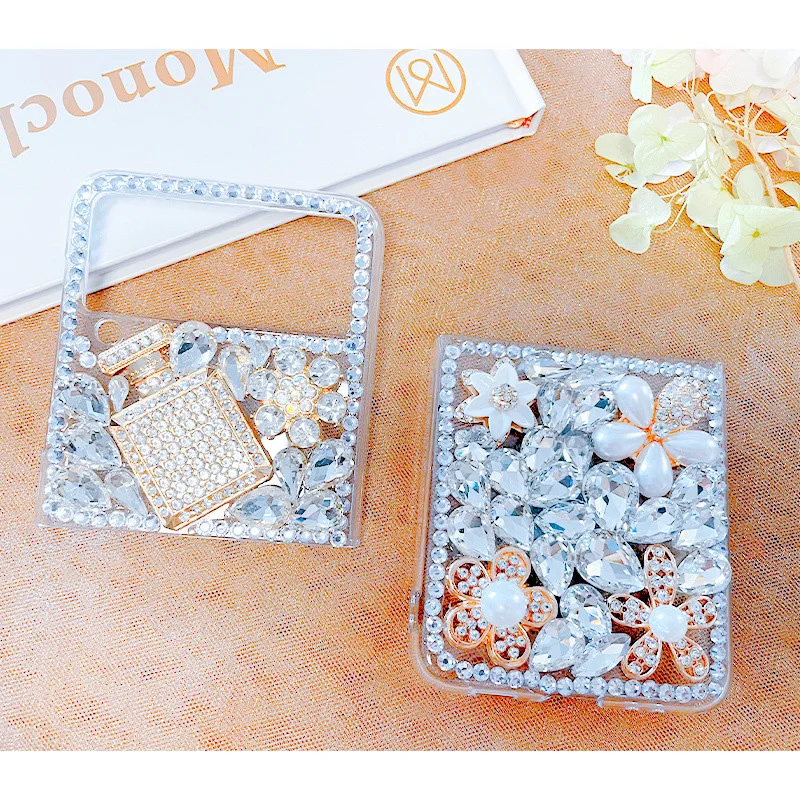 luxury Crystal Gem Rhinestone Bling Diamond Phone Case for Samsung Galaxy Z Flip 3