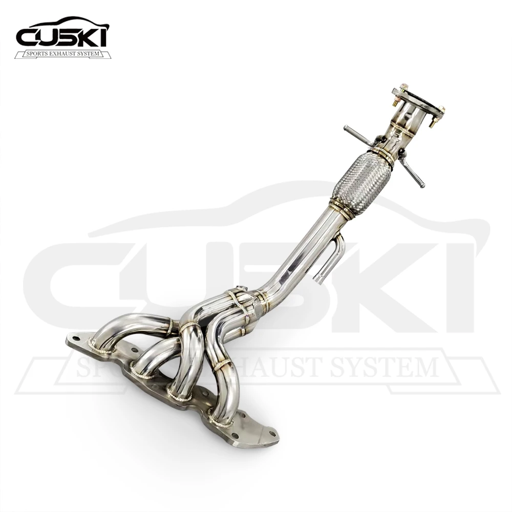 Выпускной коллектор для Ford Focus 1,8 2008-2013 гоночный коллектор выхлопная система для улучшения производительности выхлопных газов SUS304